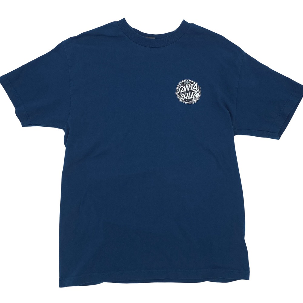 Santa Cruz Skateboards T-Shirt Mermaid Dot Graphic Navy Blue Large